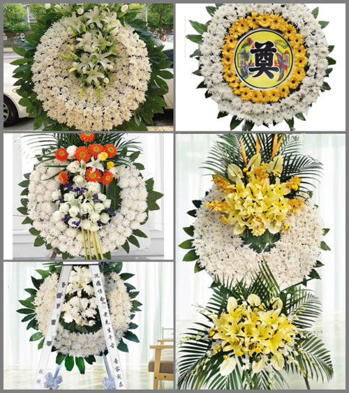 山东青岛平度市旧店镇且格庄村花圈速递