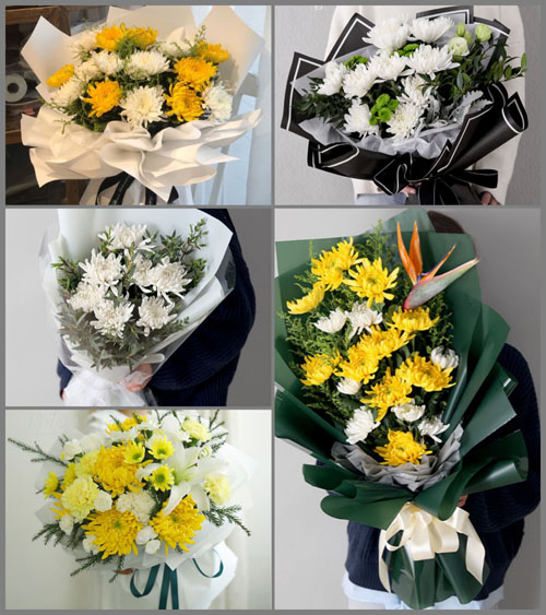 山东青岛平度市旧店镇且格庄村白事花束代送